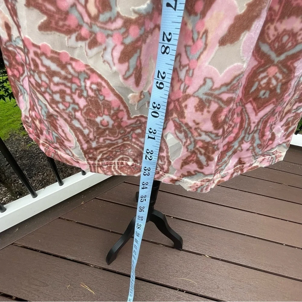 FREE People Velvet All The Time mini dress pink print size Small - Picture 7 of 14